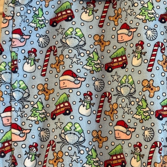 Mens Small S vineyard vines Santa Whale christmas flannel pajamas pj pants - Picture 5 of 6